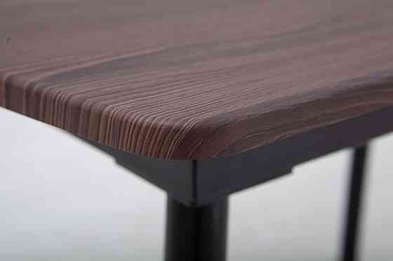 Стіл Етна 120(+40)*75 чорний метал/дуб ТК (горіх) Київ