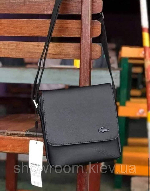 Мужская сумка Lacoste (2027) черная Киев - изображение 1