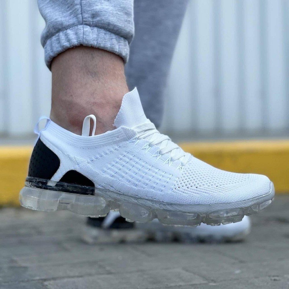 Кроссовки в стиле N!ke VaporMax Белые Мужские Черные (размеры: 40,41) - 800 Днепр - изображение 2
