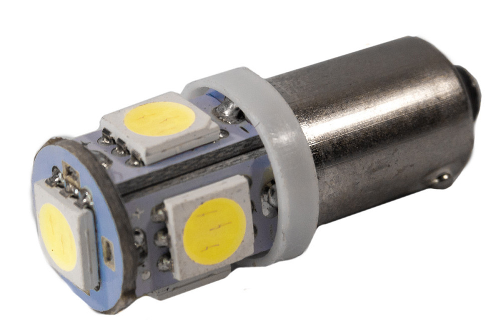 Світлодіодна лампа AllLight T 8.5 5 діодів 5050 BA9S 24V WHITE Харків - фото 1