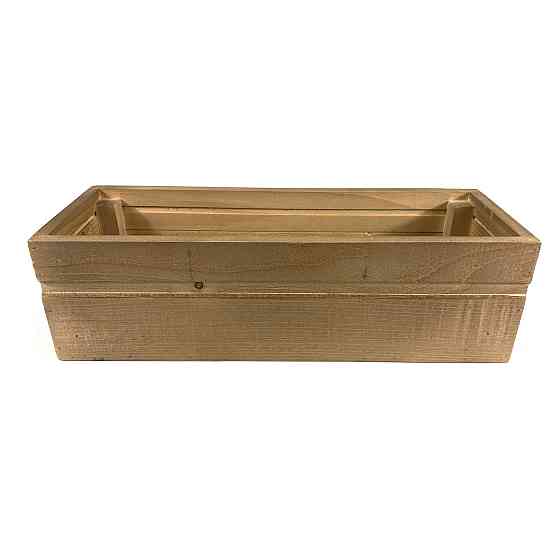 Ящик садовый декоративный для цветов или для хранения вещей из натурального дерева 40х14,5х11,5 см Каменец-Подольский