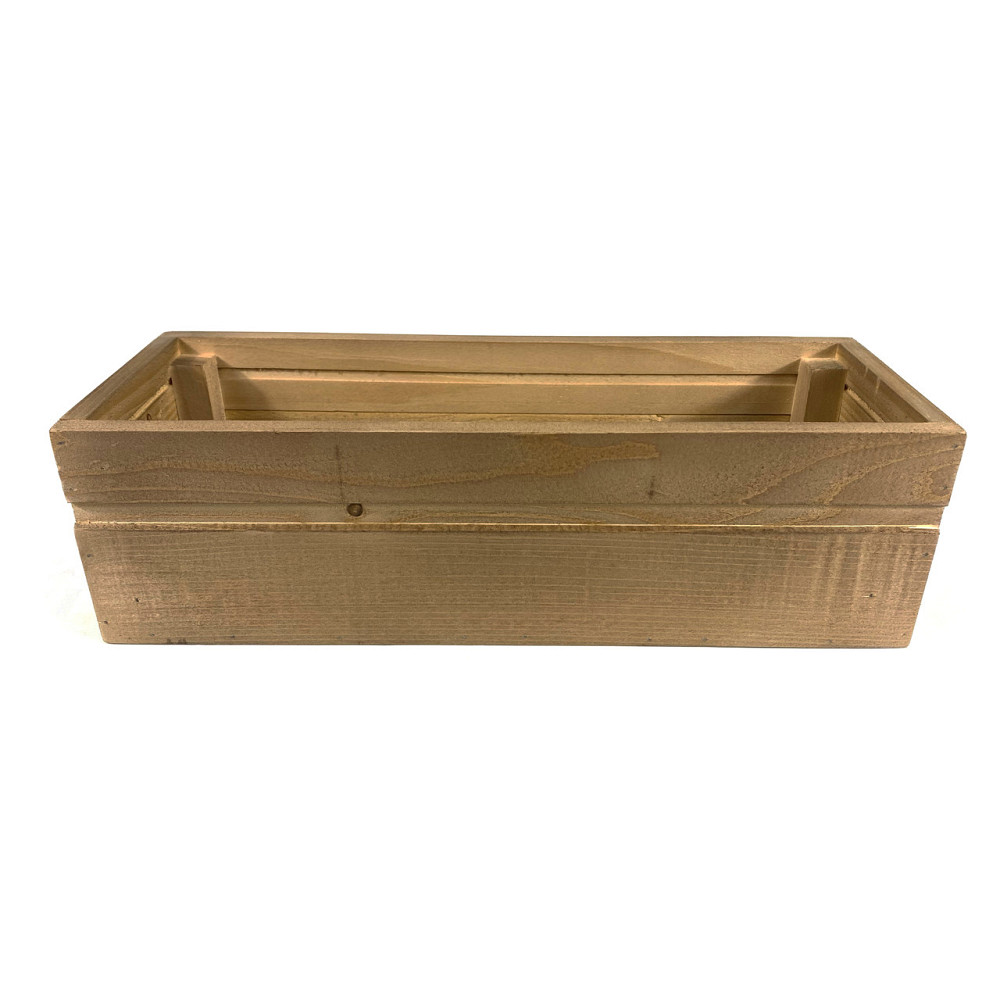 Ящик садовий декоративний для квітів або для зберігання речей з натурального дерева 40х14,5х11,5 см Кам'янець-Подільський - фото 1