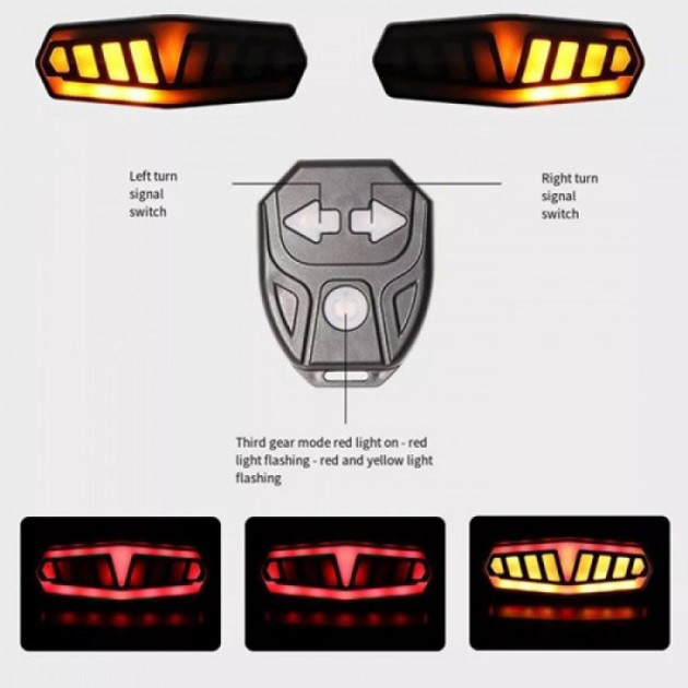 Ліхтар і заднє світло для велопоїздок, Мигалка для велосипеда на батарейках, Маячок задній велосипедний UQ-51 Львів - фото 1
