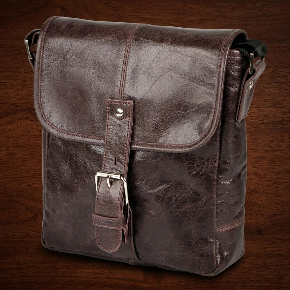 Сумка SHVIGEL 00855 из натуральной кожи Коричневая Киев - изображение 9