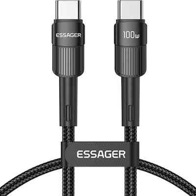 Дата кабель USB-C to USB-C 1.0m 100W black Essager (EXCTT1-XC01) Вінниця