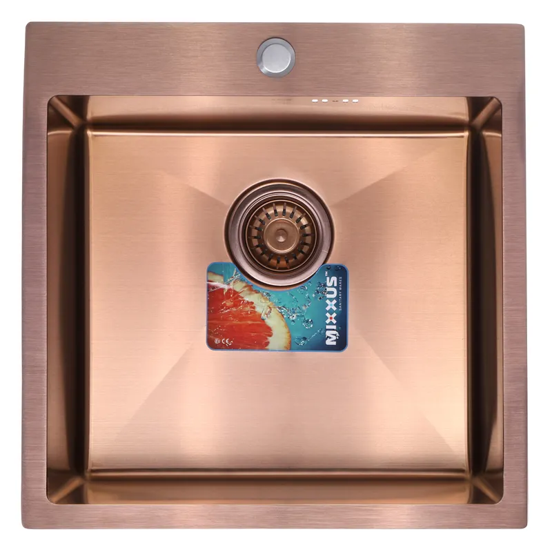 Кухонна мийка Mixxus бронзова MX5050 200x1.0-PVD (MX0579) Харків - фото 1