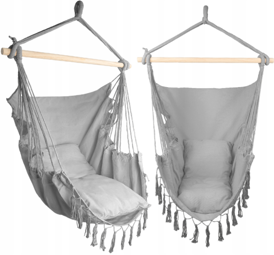 Крісло гамак Бразильське Malatec сірий 100см до 120кг (Польща) Київ