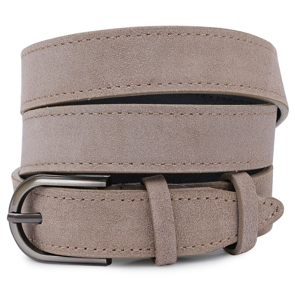 Замшевый ремень для женщин Vintage 20798 Серый Киев - изображение 1
