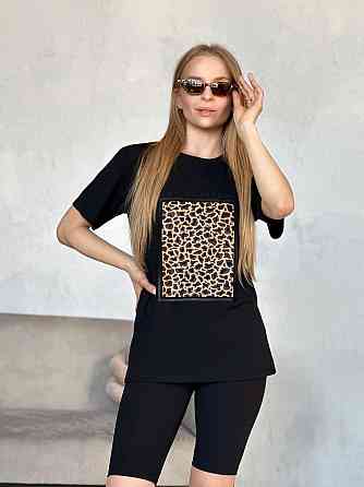 Літній спортивний костюм з принтом леопард Faster Київ