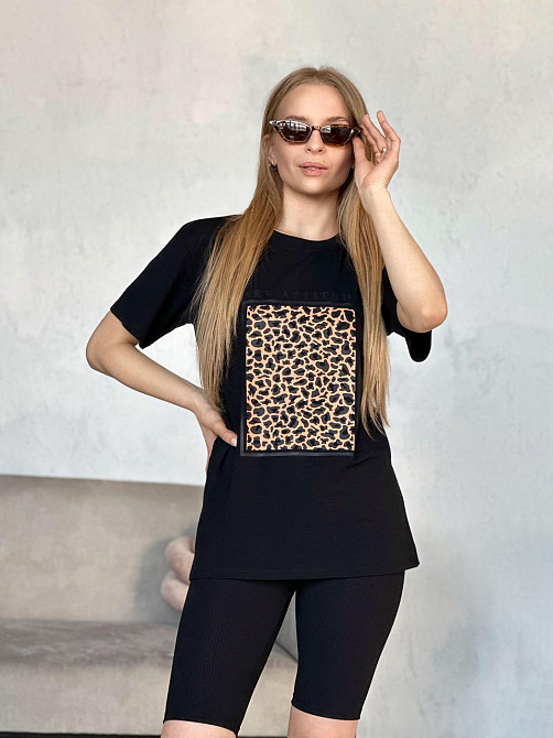 Летний спортивный костюм с принтом леопард Faster Киев - изображение 1