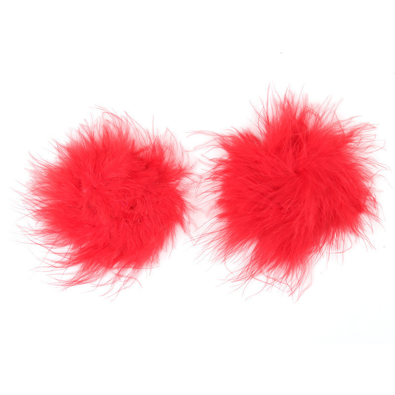 Стікіні на груди з пухом one size червоний Київ - фото 2