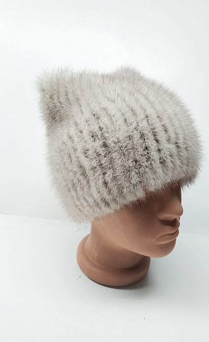 Норковая шапка женская Николь Жемчуг Харьков - изображение 2