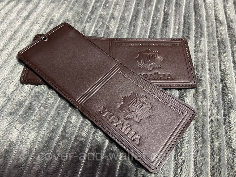 Обкладинка шкіряна на посвідчення МВС "Міністерство внутрішніх справ" Київ - фото 7