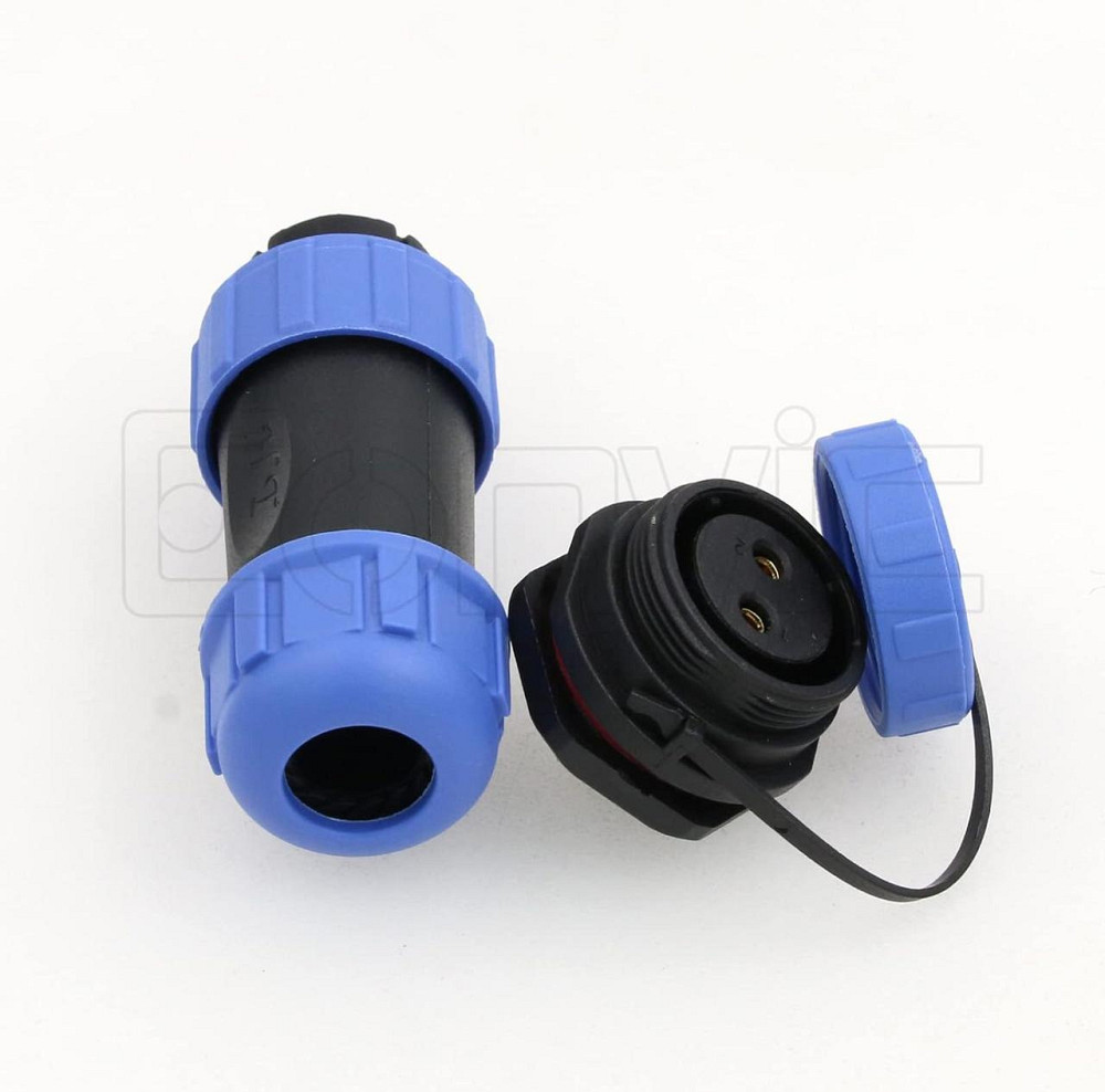 Авиaционный разъём Eonvic HE21 Золотой 2-pin панельный/кабельный IP68 30A 500V силовой герметичный Киев - изображение 7