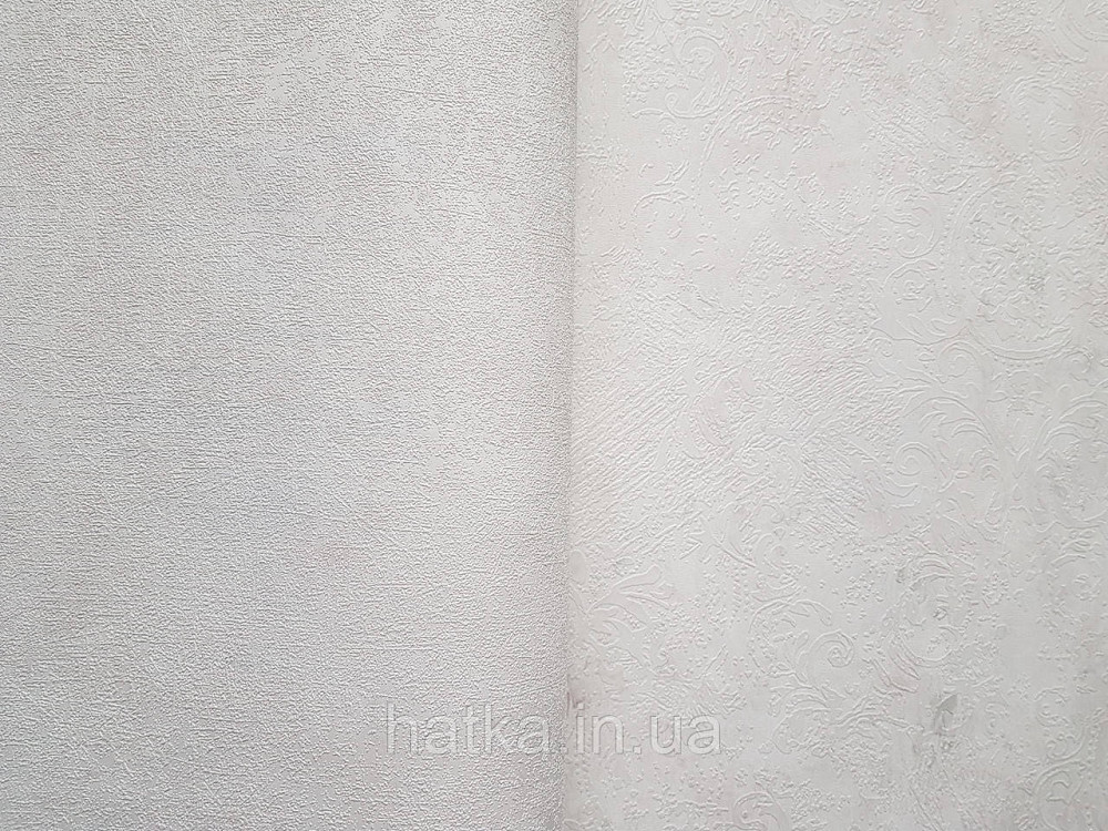 Шпалери вінілові на флізеліні гарячого тиснення DU&KA 1.06х10 вензель основа під штукатурку сірі коричневі Київ - фото 2