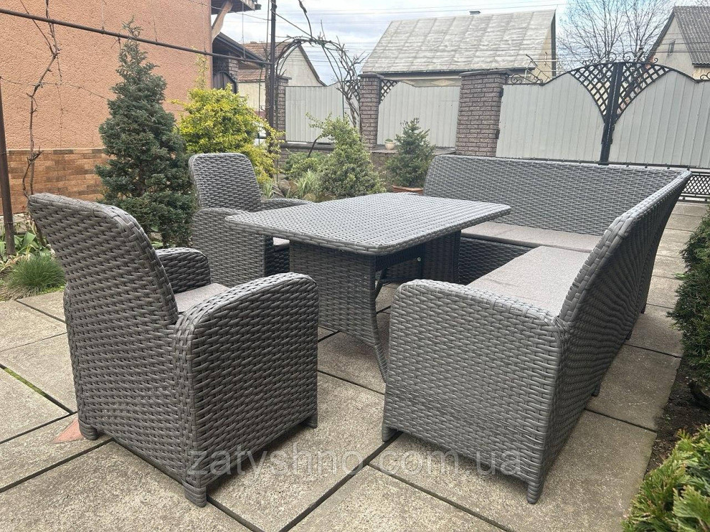 Плетені меблі вуличні з кутовим диваном Київ - фото 10