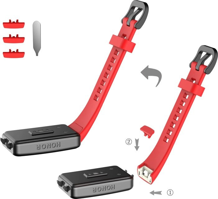 Силіконовий ремінець для фітнес-брасловів Huawei Ho№r Band 6 (Темно-зелений) Миколаїв - фото 5