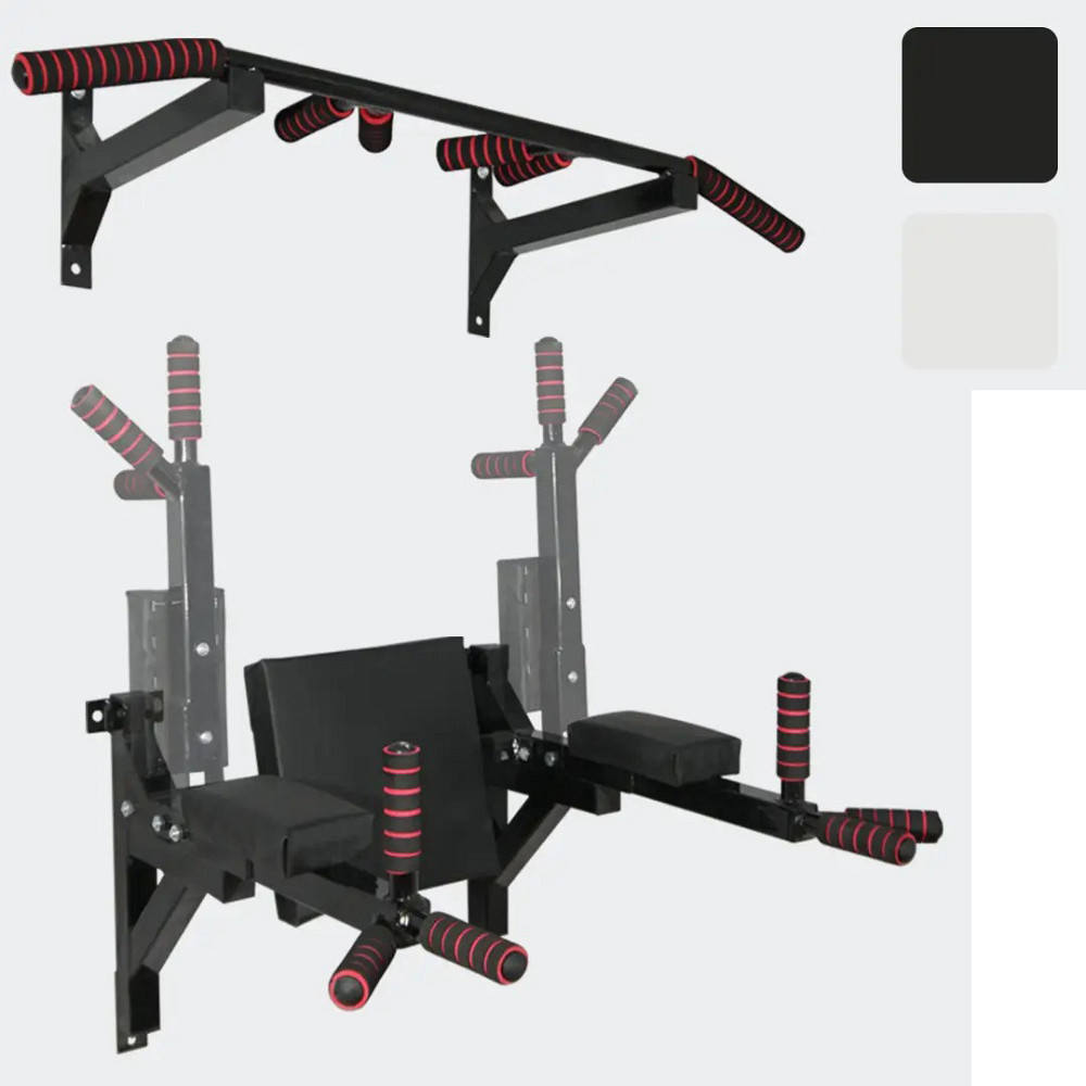 Комплект турнік бруси і прес настінні підйомні складні для дому Київ - фото 1