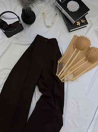 Женские базовые брюки палаццо костюмка Шоколадный, 50/52 Одесса