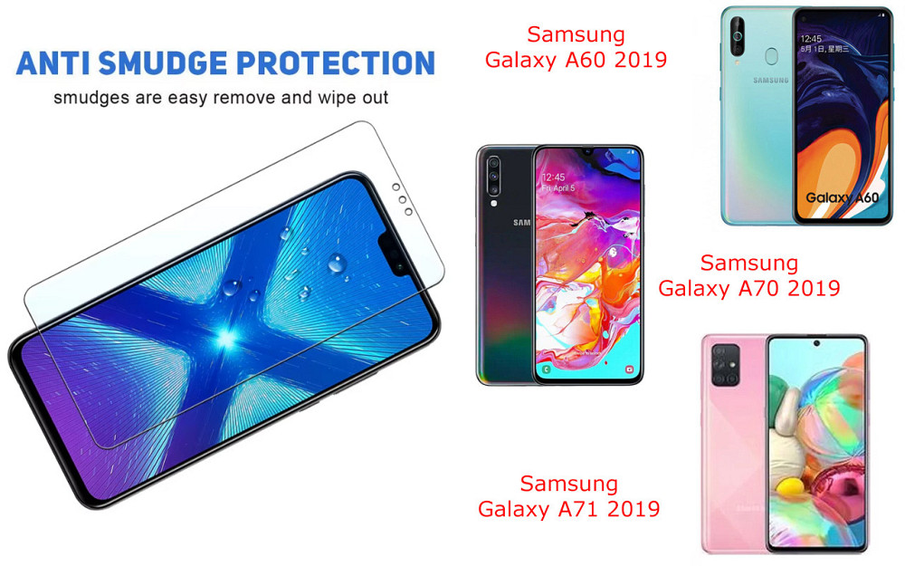 Защитное стекло NeoGlass для Samsung Galaxy A60 2019, A70 2019, A71 2019 – ультрапрозрачное и устойчивое Киев - изображение 3