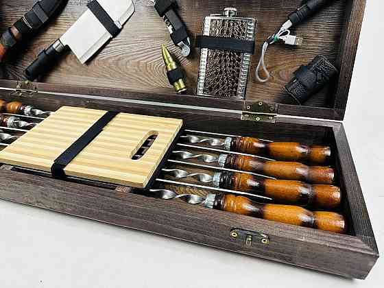 Подарунковий набір шампурів у дерев'яному кейсі ГРІЗЛІ HAPPY DAYS Тернопіль