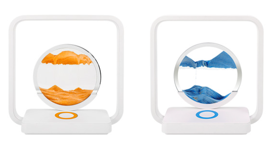 Ночник с регулировкой прикосновением, Песочная картина, рамка, светильник, ГОЛУБАЯ Кременчуг - изображение 5