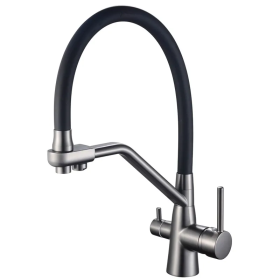 Кухонний змішувач Mixxus Premium SENNA 021 GRAPHITE з виводом для питної води (MI6827) Харків