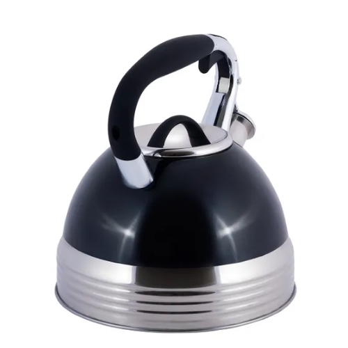 Чайник 2,7л нержавіюча сталь зі свистком з ручкою "soft-touch" (білий,беж,чорний) 0696BL KAMILLE Житомир - фото 10