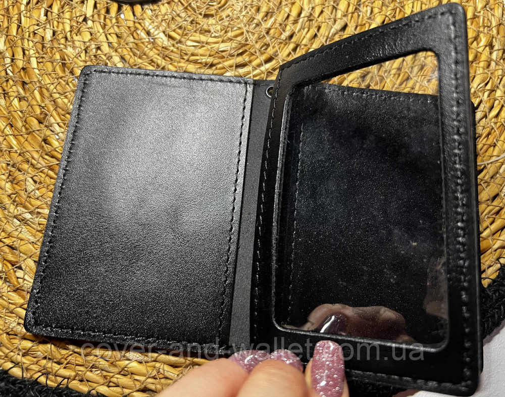 Кожаная обложка на удостоверение НАБУ (тиснение золотом) Киев - изображение 5