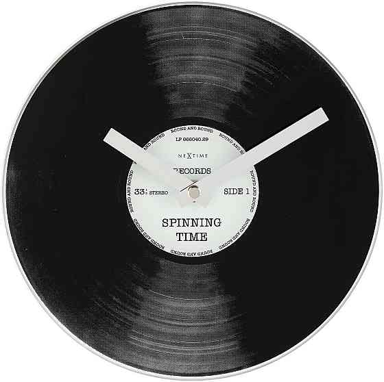 Годинник настільний "Пластинка" Ø20 см Рівне