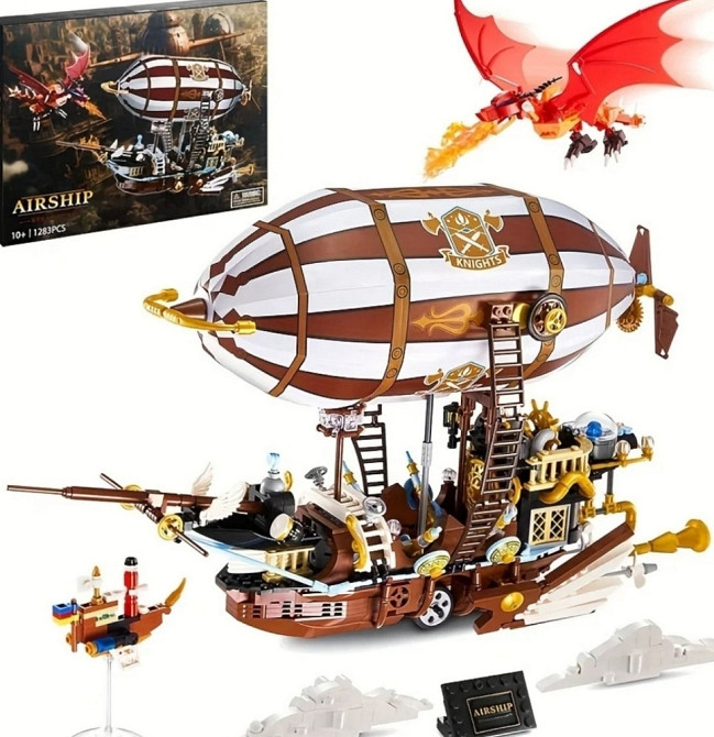 Детский конструктор корабль воздушный дирижабль военный пират 1283 шт. Харьков - изображение 6