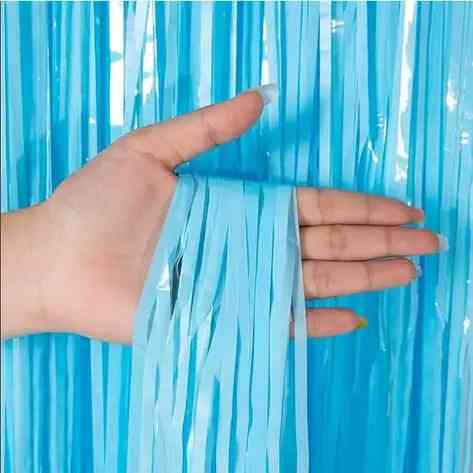 Дощик-штора фольгований для прикрашання фотозони, блакитний Кам'янець-Подільський