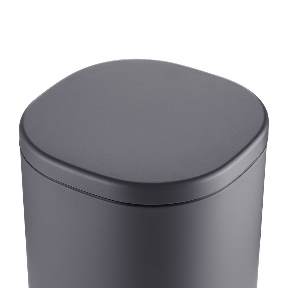 Мусорное ведро овальное Mixxus Premium с плавным закрытием Graphite 5 л цвет графит MI7063 Харьков - изображение 6