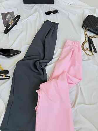 Жіночі базові штани палаццо костюмка Рожевий, 42/44 Одеса