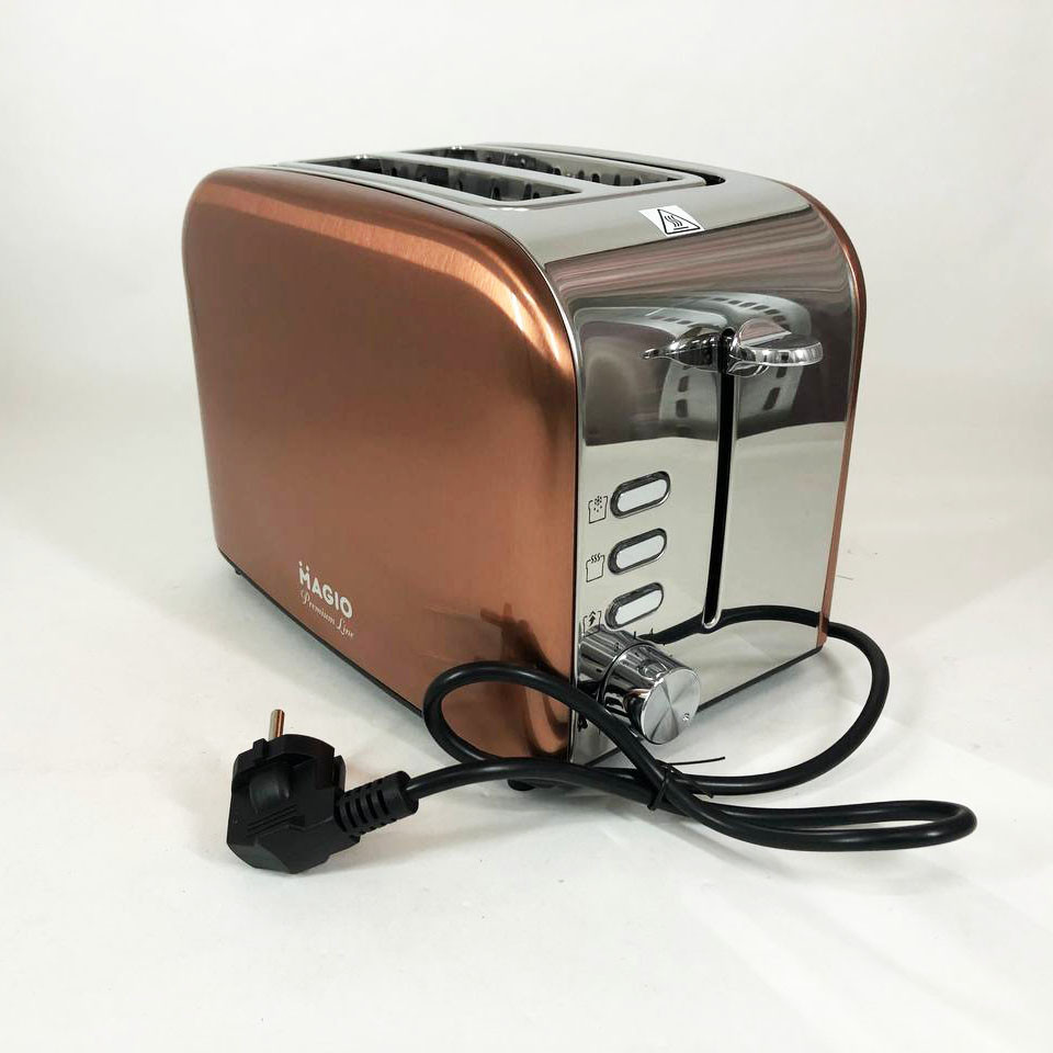 Тостер на 2 скибочки з терморегулятором Magio MG-285, Тостер зі ступенями підсмажування SK-77 Львів - фото 8
