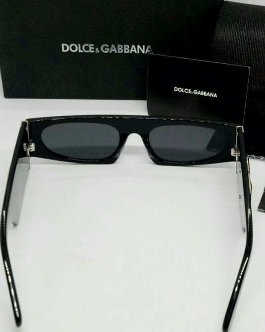 Брендовые модные узкие женские очки черные с золотым лого. Киев - изображение 3