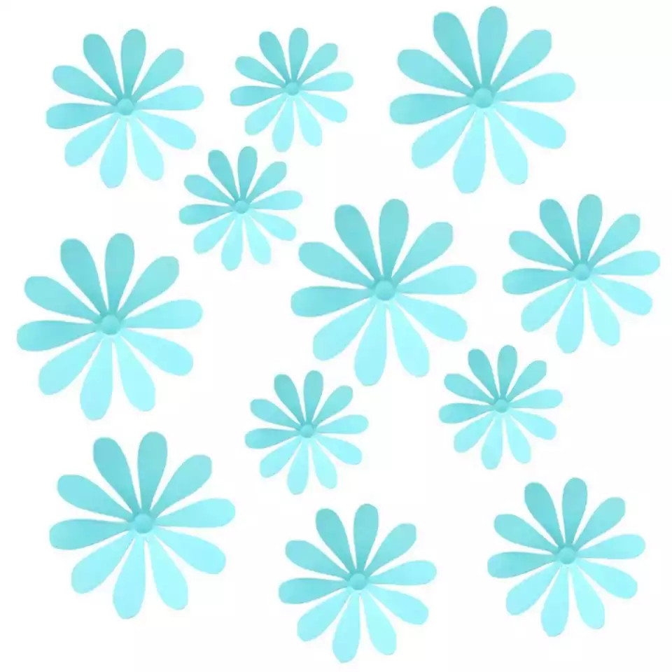 Бірюзові квіточки на меблі, стіну - 12шт. Київ - фото 4