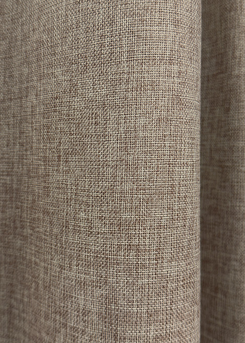 Комплект готових штор VR-Textil Льон Мішковина № 113ш Світло-кавовий 100х270 см 2 шт (31-019) Київ - фото 8