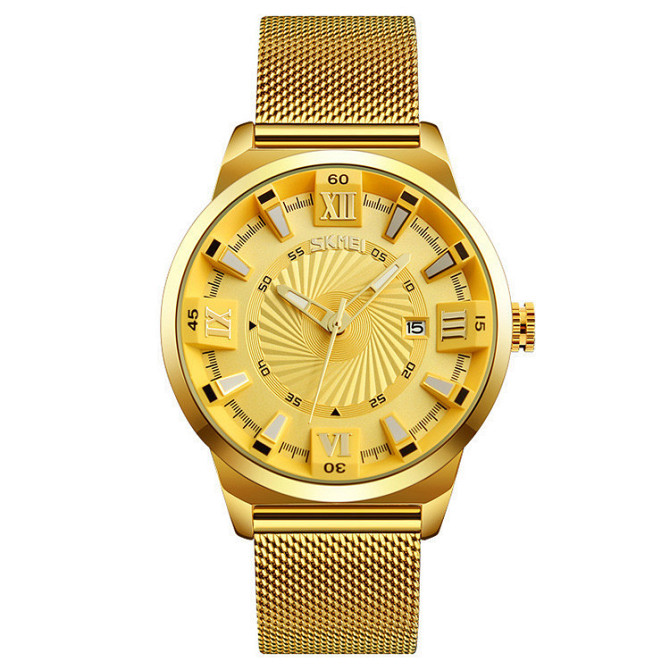 Часы мужские наручные Skmei 9166 Gold white оригинал Винница - изображение 7