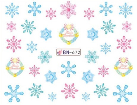 Новогодние наклейки на ногти BN-672 Киев - изображение 1