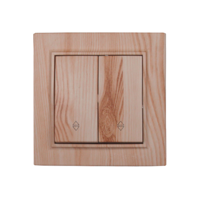 Выключатель двойной проходной, Enzo белое дерево Днепр - изображение 1