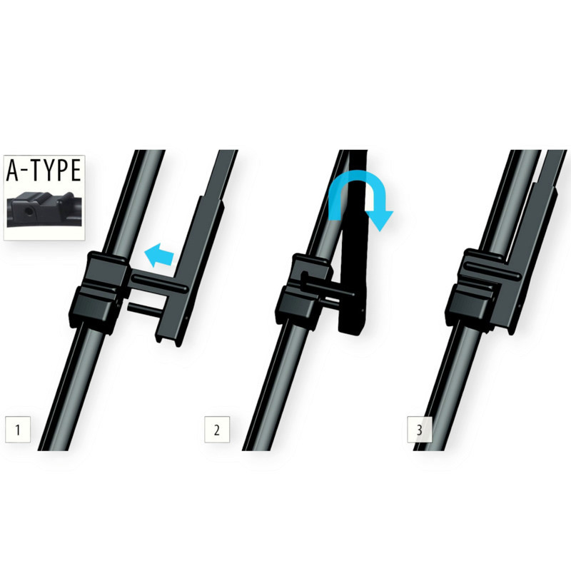 Щетки oximo модельные безкаркасные (к-т 2шт) a-type 750 + 650 мм дворника Мукачево - изображение 3