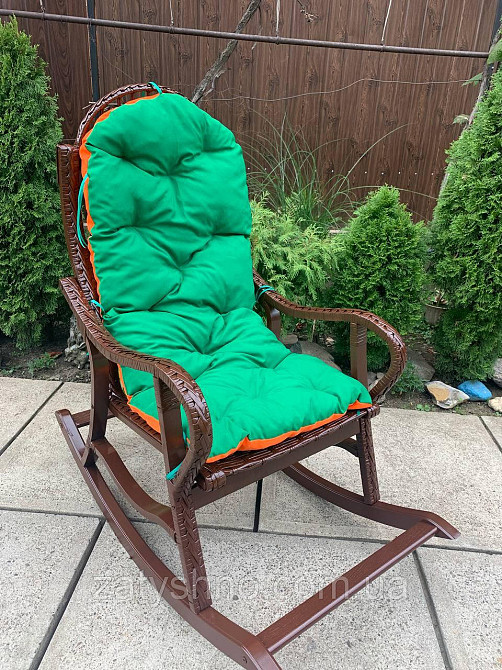 Кресло-качалка плетеное, крашенное Киев - изображение 4