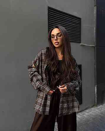 Жіноча повсякденна сорочка в клітинку турецька фланель Одеса