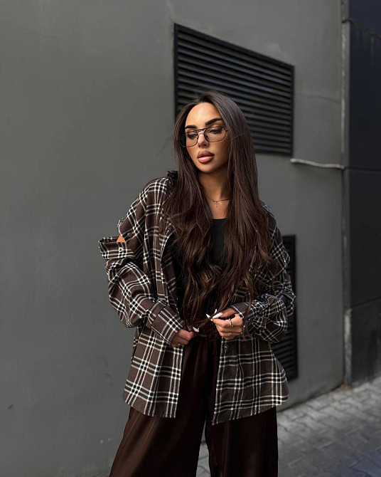 Жіноча повсякденна сорочка в клітинку турецька фланель Одеса - фото 3