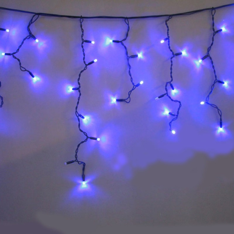 Гирлянда LED 150 3.3Line Short curtain(Сосульки/Бахрома) B-2 Синяя 10Mетров Ул.+соед Черный Одесса - изображение 1