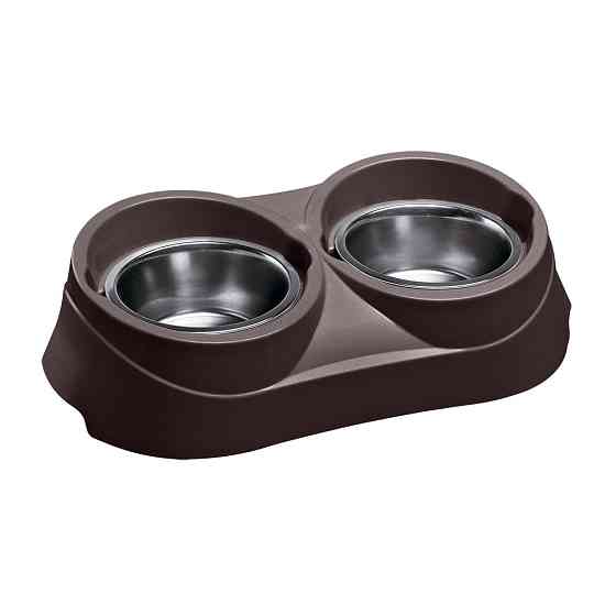 Стальные миски на подставке для собак и кошек Ferplast Duo Feed (Ферпласт Дуо Фид) 47 x 25 x h 13 см - 1.7 L - 03 Запорожье