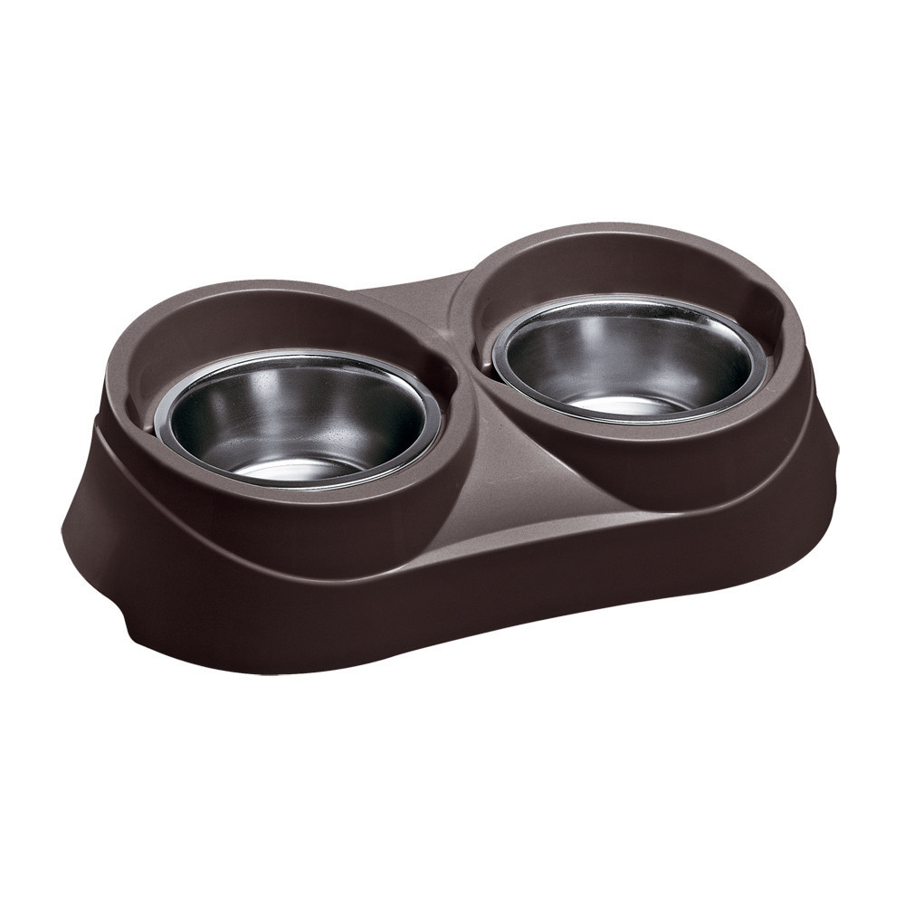 Стальные миски на подставке для собак и кошек Ferplast Duo Feed (Ферпласт Дуо Фид) 47 x 25 x h 13 см - 1.7 L - 03 Запорожье - изображение 1