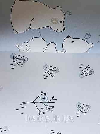 Шпалери флізелінові Decoprint Sweet Dreams дитячі дерева чорні гілки сріблясті сірі на білому 0,53x10,05 м Київ