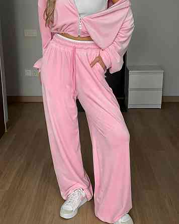 Женский прогулочный костюм двойка: кофта и штаны велюр спорт Барби, 42/44 Одесса